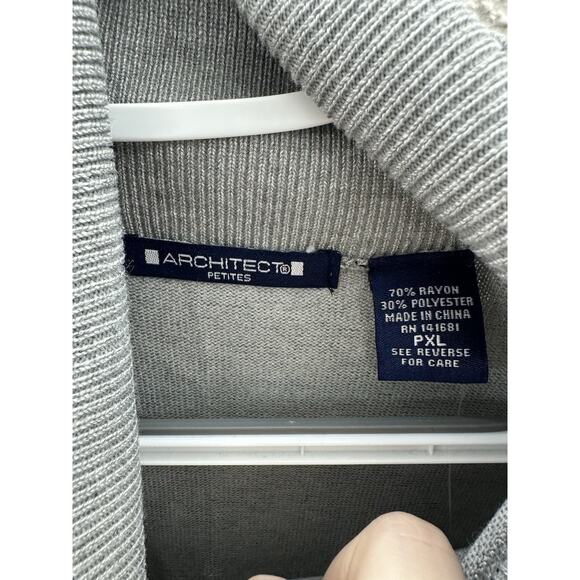 Architect Womens Sweater Size Petite XL Gray Turtleneck Pullover NWTs - Picture 4 of 12